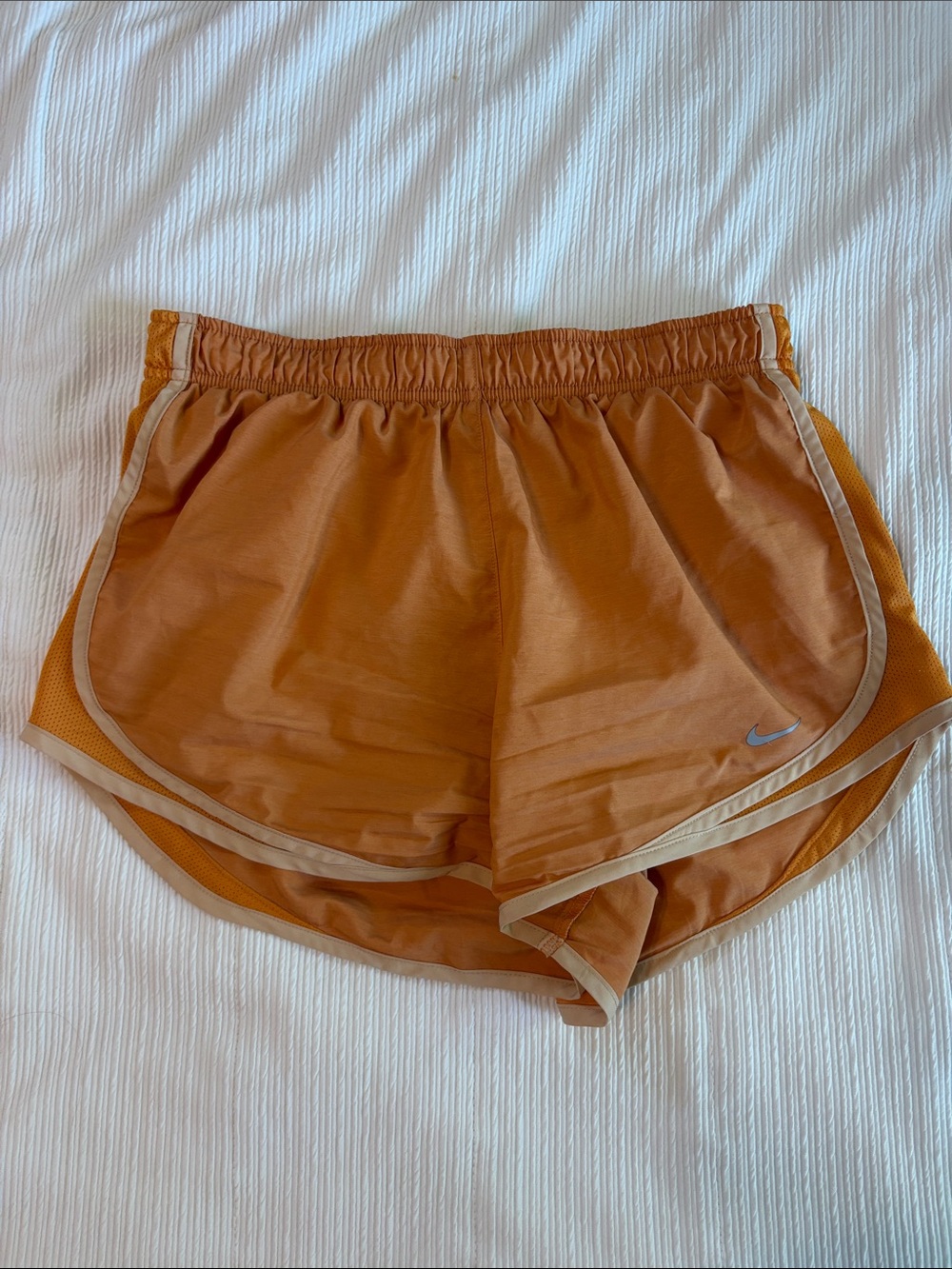 Nike Women's Orange Athletic Running Shorts with Contrast Trim